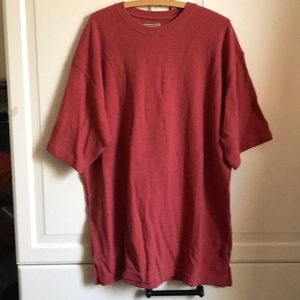 Joe Merlin peach ribbed teeshirt. Size large